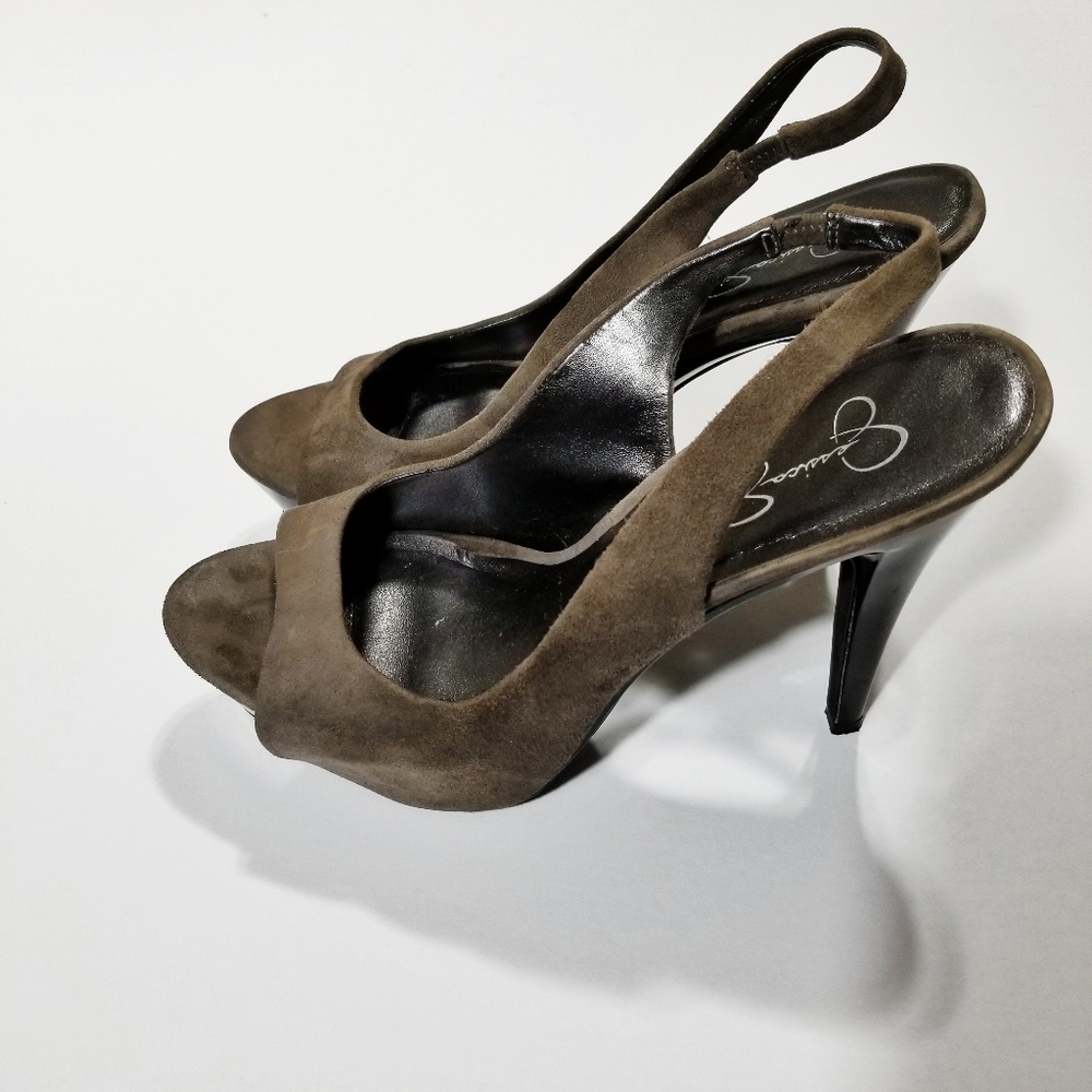 Jessica Simpson Suede Slingback Heels